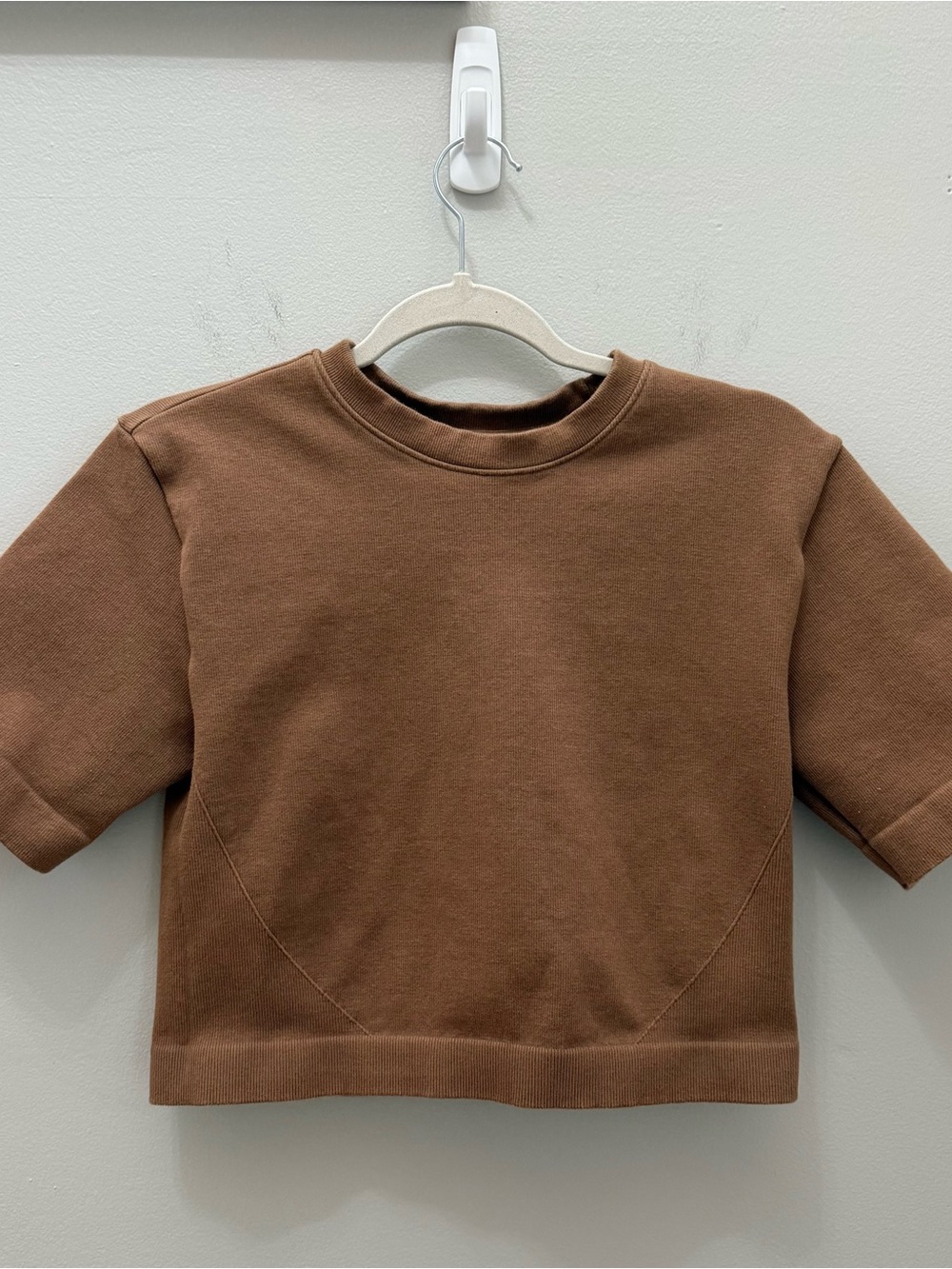 Everlane Brown seamless Thick cropped stretch Top women’s large XL
